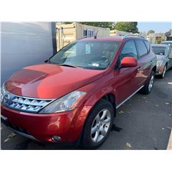 2006 NISSAN MURANO SE AWD 4 DOOR RED VIN#JN8AZ08W46W530999