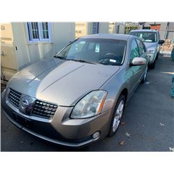 2004 NISSAN MAXIMA 35SE, 4 DOOR SEDAN, BROWN VIN # 1N4BA41E64C850233