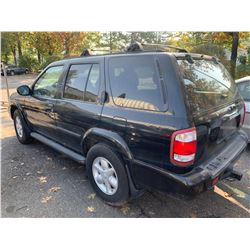 2001 NISSAN PATHFINDER LE 3.5 4 DOOR BLACK VIN#JN8DR09X51W569825
