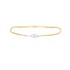 Image 1 : Womens Round Diamond Double Linked Heart Bracelet 1/5 Cttw 10kt Yellow Gold - REF-25W9K