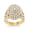 Image 1 : Round Diamond Bridal Wedding Ring Band Set 1-1/3 Cttw 14kt Yellow Gold - REF-109K5Y