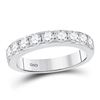 Image 1 : Womens Round Diamond Single Row Band Ring 1 Cttw 14kt White Gold - REF-79F5W