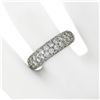 Image 4 : Tiffany & Co. Etoile Platinum 2.90 ctw E VVS1 4 Row Diamond Band Ring w/ Box