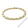 Image 2 : Vintage 14kt Yellow Gold Open Link and Natural Freshwater Pearl Tennis Bracelet