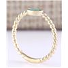 Image 3 : 0.50 CTW Natural Emerald And Diamond Ring In 18K Yellow Gold