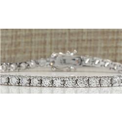 5.90 CTW Natural Diamond Bracelet In 18K Solid White Gold