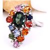 Image 2 : 4.89 CTW Natural Sapphire 18K Solid White Gold Diamond Ring