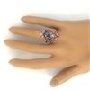 Image 5 : 4.89 CTW Natural Sapphire 18K Solid White Gold Diamond Ring