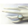 Image 4 : 8.70 CTW Natural Opal And Diamond Ring In14K White Gold
