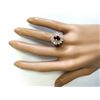 Image 4 : 3.98 CTW Natural Ruby And Diamond Ring In 14k Yellow Gold