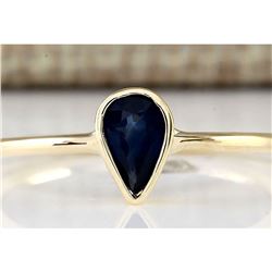 0.52 CTW Natural Sapphire Ring In 14k Yellow Gold