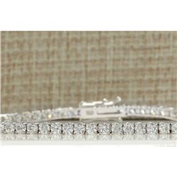 4.50CTW Natural Diamond Bracelet In 14K Solid White Gold