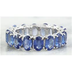 8.08 CTW Sapphire 18K White Gold Ring