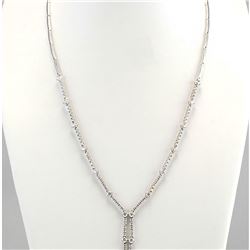 3.00 CTW Natural Diamond Necklace In 18K White Gold