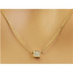 0.10 CTW 14K Yellow Gold Diamond Necklace