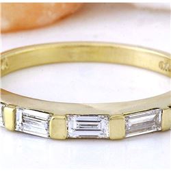 0.41 CTW Natural Diamond 14K Solid Yellow Gold Ring