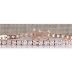 5.01CTW Natural Diamond Bracelet In 18K Rose Gold