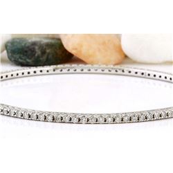 3.00 CTW Natural Diamond 14K Solid White Gold Bracelet