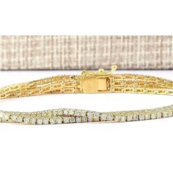 4.50 CTW Natural Diamond Bracelet In 18K Yellow Gold