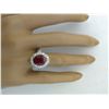 Image 5 : 3.50 CTW Ruby 14K White Gold Diamond Ring