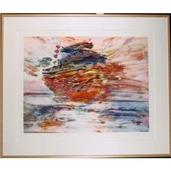 Jules Olitski Signed Abstract Monoprint #1139763