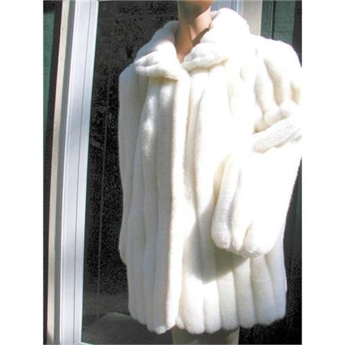 jordache white fur coat
