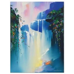 Thomas Leung, "Magic Fall" Hand Embellished Limited Edition on Canvas, Numbered and Hand Signed with