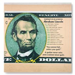 Steve Kaufman (1960-2010), "Abraham Lincoln, Portrait of an Achiever" Hand Signed and Numbered Limit
