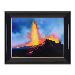 Thomas Leung, "Pele at Play" Framed Hand Embellished Limited Edition on Canvas, Numbered 82/100 and 