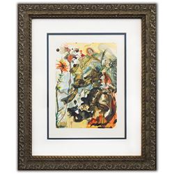 Salvador Dali- Original Color Woodcut on B.F.K. Rives Paper "Paradise 25"