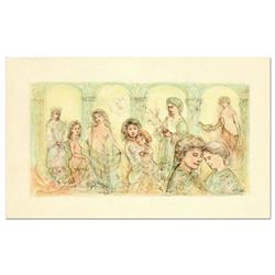 Edna Hibel (1917-2014), "Solomon's Court" Limited Edition Lithograph on Rice Paper, Numbered and Han