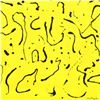 Image 2 : Tom Pergola, "Black and Yellow" Original Acrylic Painting on Gallery Wrapped Canvas, Hand Signed wit