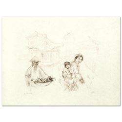 "Then and Now" Limited Edition Lithograph by Edna Hibel (1917-2014), Numbered and Hand Signed with C