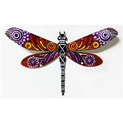 Patricia Govezensky- Original Painting on Cutout Steel "Dragonfly XLVI"