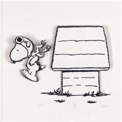 Peanuts, "Jump Right In" Hand Numbered Limited Edition 3D Decoupage with Certificate of Authenticity