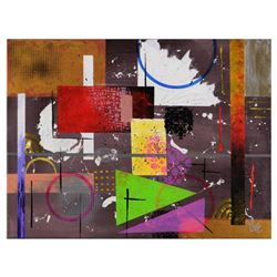 George Marlowe, "Geo" Hand Signed Original Acrylic Painting on Canvas with Certificate of Authentici