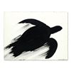 Image 1 : Wyland, "Silhouette Motion Turtle" Original Sumi Ink Painting, Hand Signed with Certificate of Authe