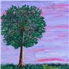 Image 2 : Tom Pergola, "Lone Tree" Original Acrylic Painting on Gallery Wrapped Canvas, Hand Signed with Certi