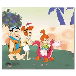 "Strolling with Pebbles" Limited Edition SERICEL from the Popular Animated Series The Flintstones wi