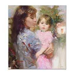 Pino (1939-2010), "Little Cherub" Artist Embellished Limited Edition on Canvas, AP Numbered and Hand