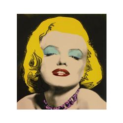 Steve Kaufman (1960-2010), "Marilyn Seduction" One-of-a-Kind Mixed Media on Canvas, Hand Signed Inve