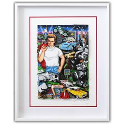 Charles Fazzino- 3D Construction Silkscreen Serigraph "Forever James Dean"