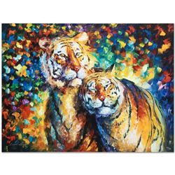 Leonid Afremov (1955-2019) "Family Portrait" Limited Edition Giclee on Canvas, Numbered and Signed. 