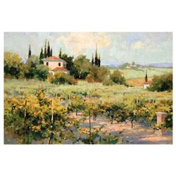 Marilyn Simandle, "The Vineyard" Limited Edition on Canvas, Numbered and Hand Signed with Letter of 