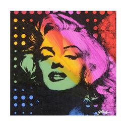 Gail Rodgers, "Marilyn Monroe" One-of-a-Kind Hand-Pulled Silkscreen Mixed Media on Canvas, Hand Sign