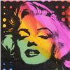 Image 2 : Gail Rodgers, "Marilyn Monroe" One-of-a-Kind Hand-Pulled Silkscreen Mixed Media on Canvas, Hand Sign