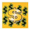 Image 1 : Steve Kaufman (1960-2010), "Dollar Sign" Limited Edition Hand Pulled Silkscreen on Canvas, Numbered 