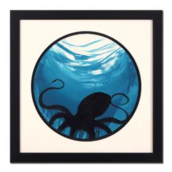 Wyland -"Octopus" Framed Original Watercolor Painting, Hand Signed with Certificate of Authenticity.