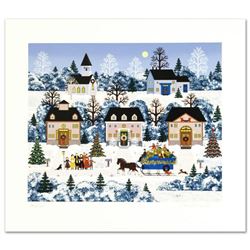 Jane Wooster Scott, "Holiday Sleigh Ride" Hand Signed Limited Edition Serigraph with Letter of Authe