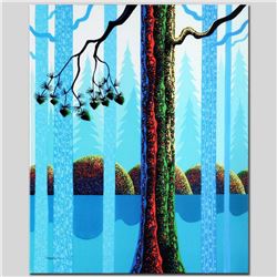 "Blue Neon" Limited Edition Giclee on Canvas by Larissa Holt, Numbered and Signed. This piece comes 